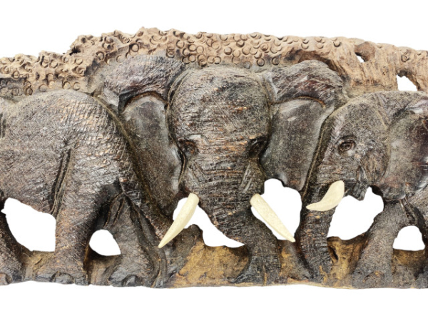 Tierreihe "3 Elefanten"handgeschnitzt  aus Eisenholz